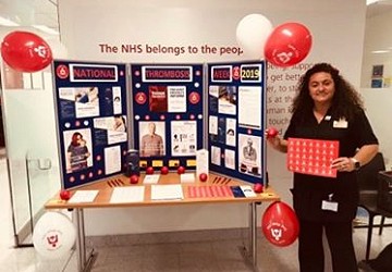 Chesterfield Royal Hospital’s Thrombosis stand today