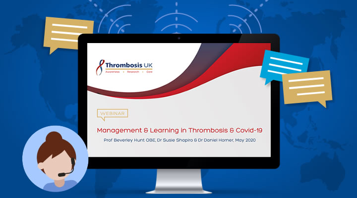 Webinar: Learning & Management in Thrombosis & Covid-19