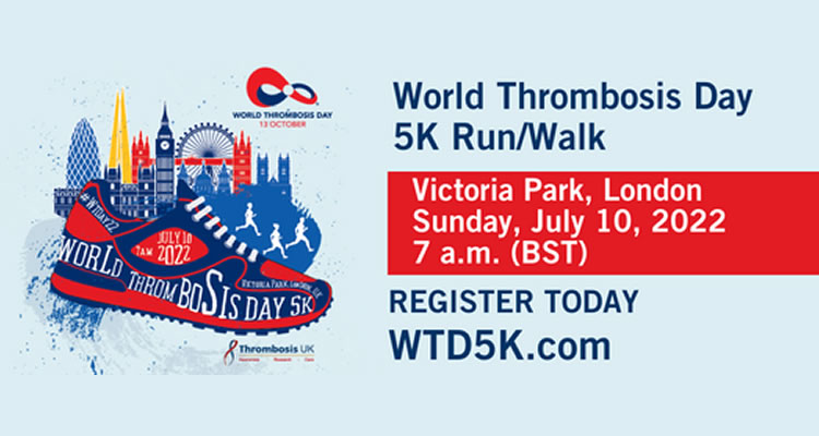 Join World Thrombosis Day and Thrombosis UK for a 5K in London