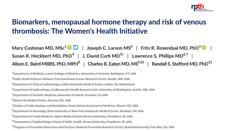 Biomarkers, menopausal hormone therapy and risk of venous thrombosis: The Women's Health Initiative