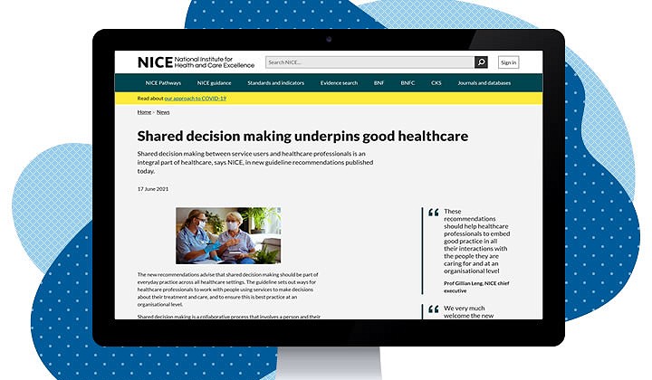 Shared decision making underpins good healthcare