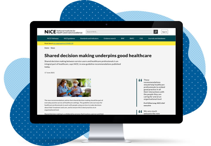 Shared decision making underpins good healthcare